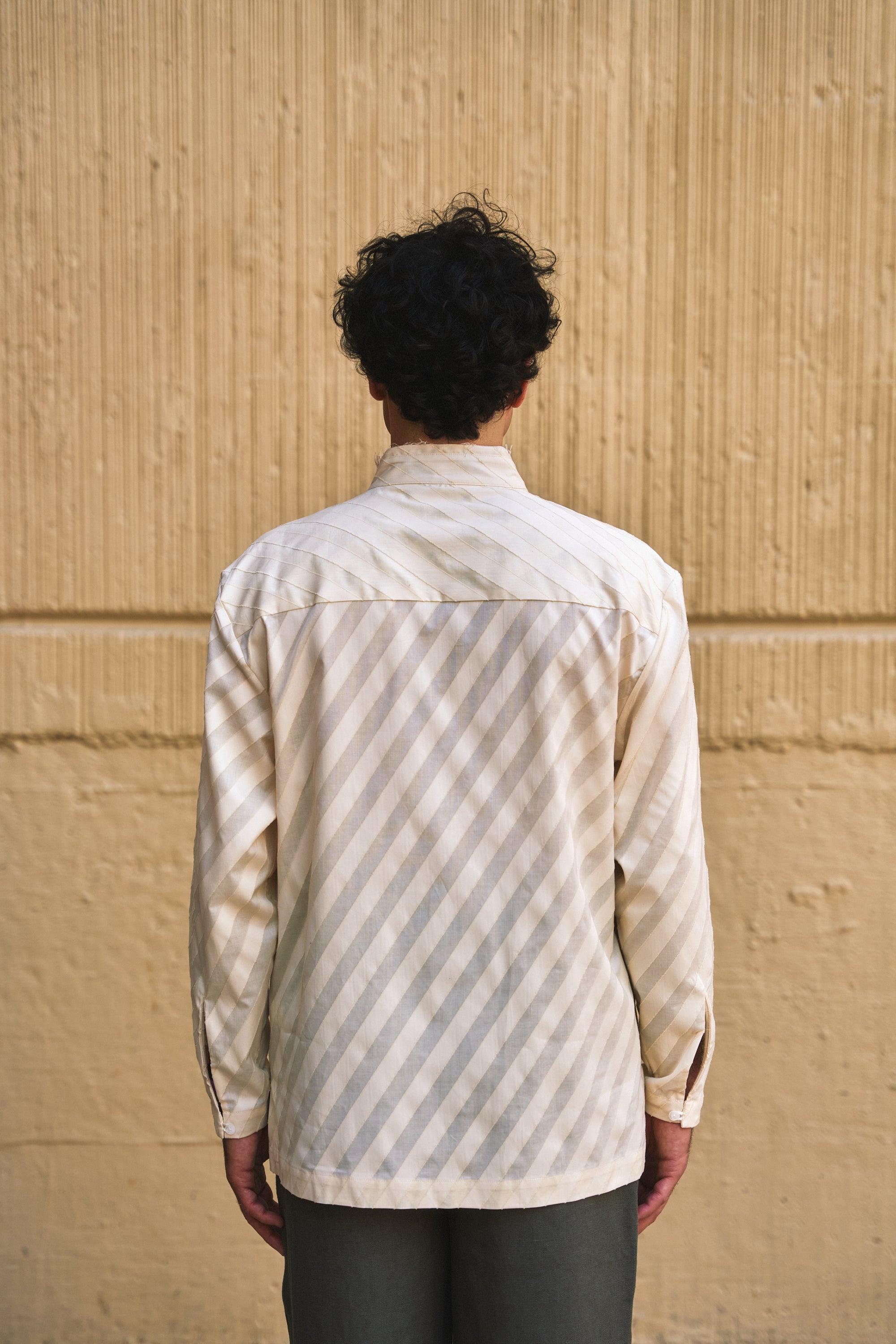 Band Collar Popover Shirt