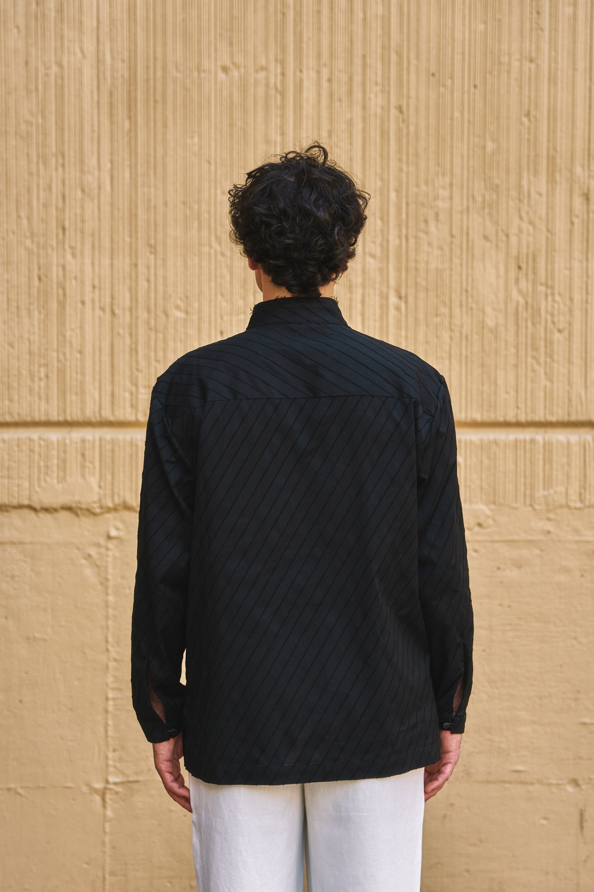 Band Collar Popover Shirt