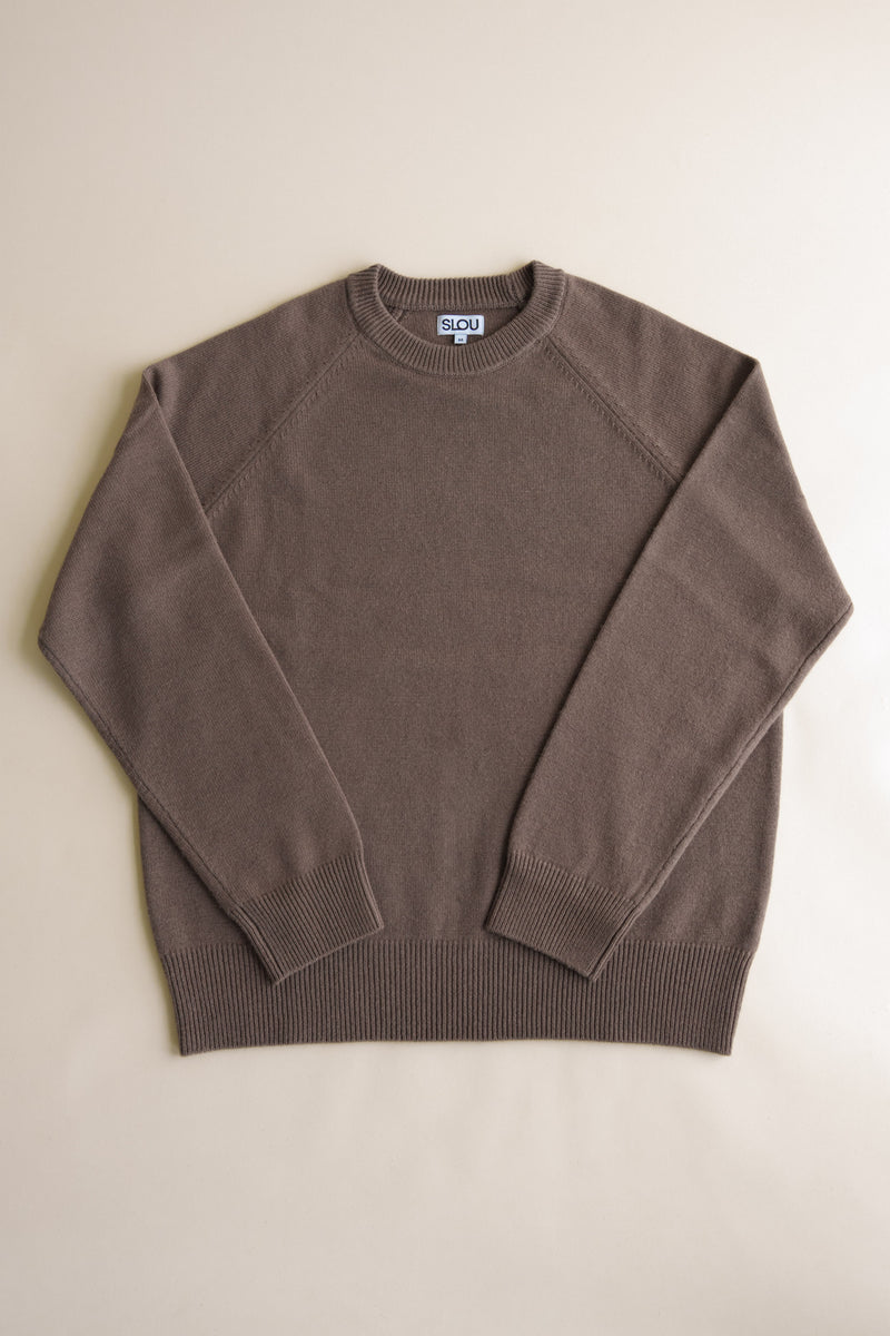 SEA WOOL BOTTLENECK RAGLAN SWEATER-