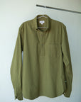 Seersucker Button Down Pullover