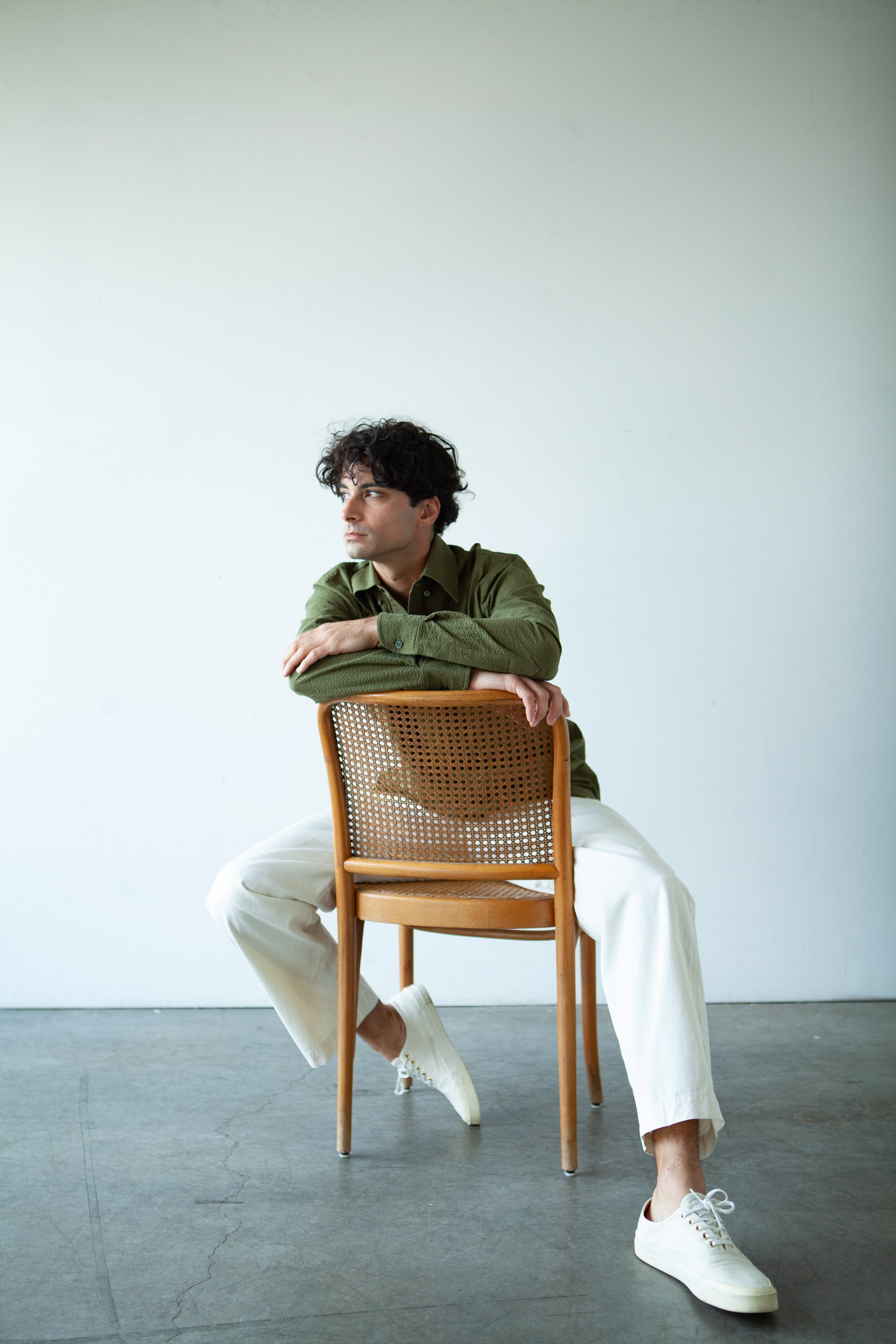 Seersucker Button Down Pullover
