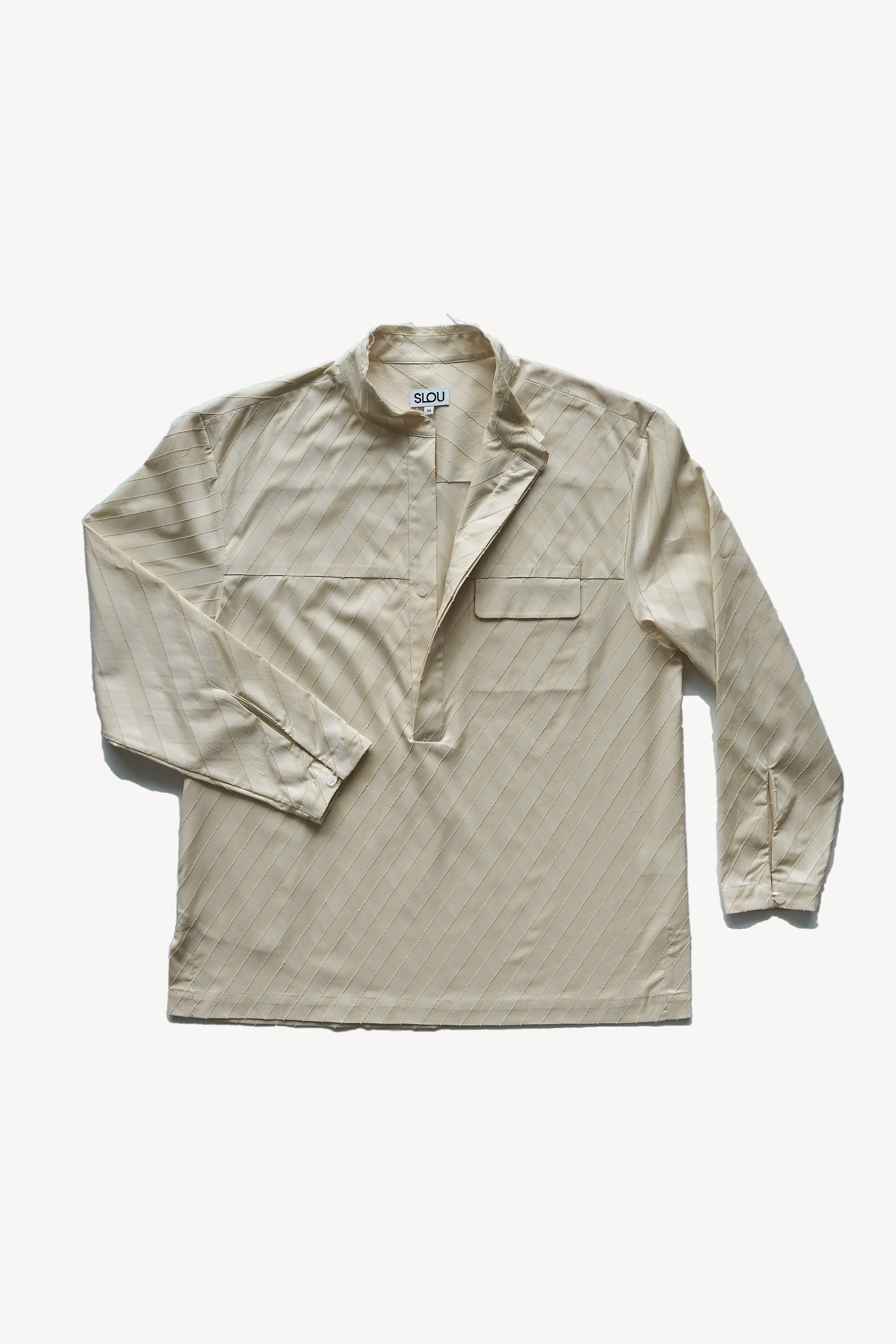 Band Collar Popover Shirt