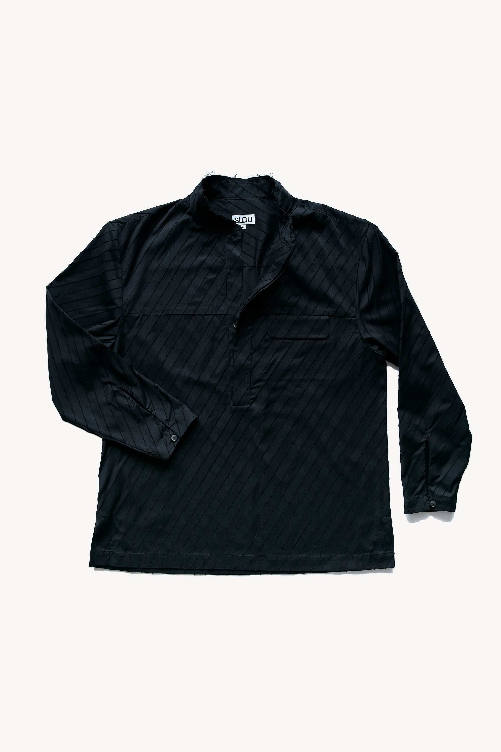 Band Collar Popover Shirt