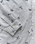 Band Collar Embroidered Shirt